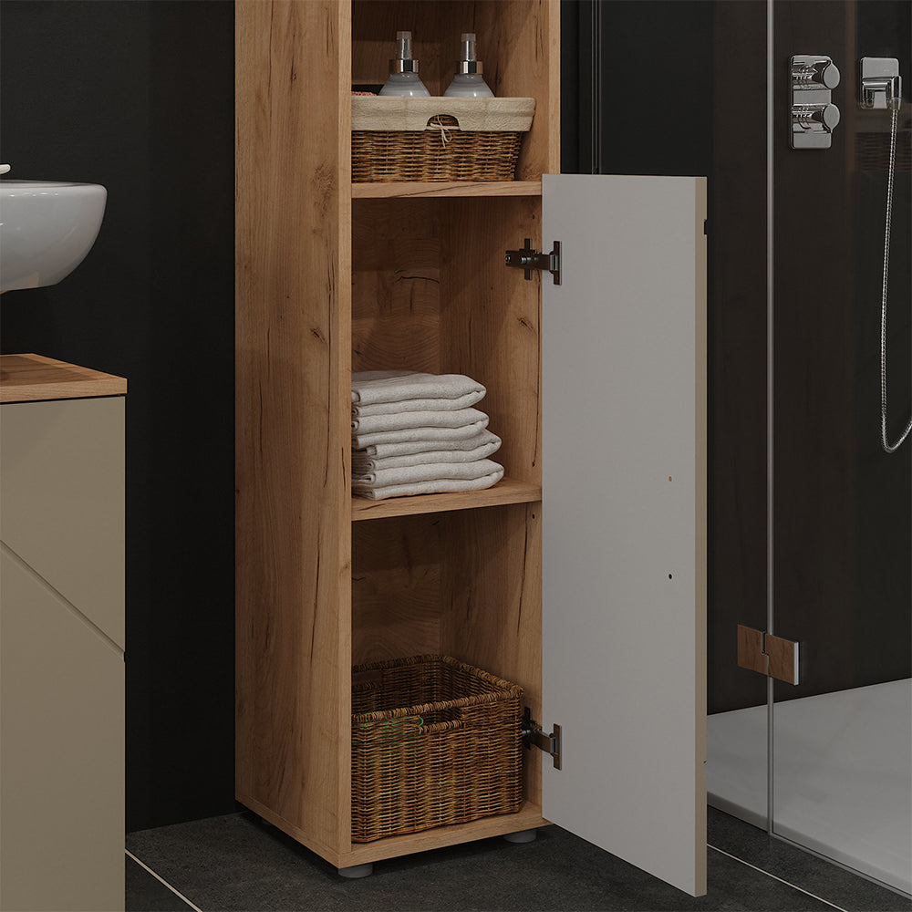 Vicco Set di mobili da bagno 3 pezzi Quercia dorata 3 parti