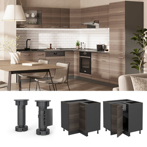 Vicco Mobile ad angolo cucina Grigio nobile 75.6 cm PL Marmo