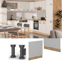 Vicco Pannello frontale per lavastoviglie Bianco casa di campagna 60 cm , PL Antracite