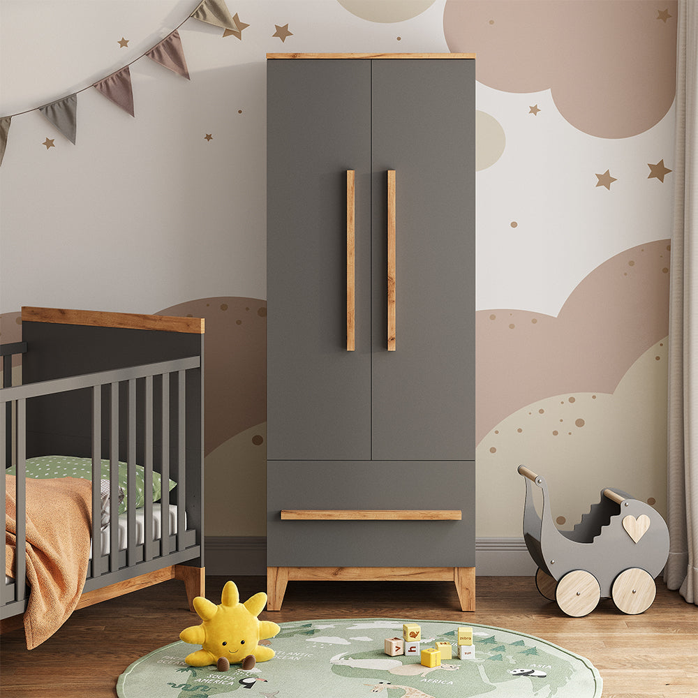 Vitalispa Armadio per bambini Grigio/Artisan 70 x 186.8 cm