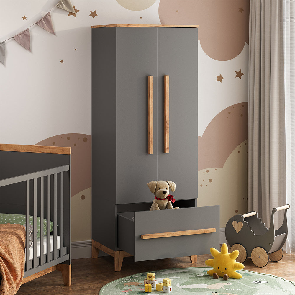 Vitalispa Armadio per bambini Grigio/Artisan 70 x 186.8 cm