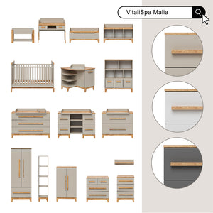 Vitalispa Scaffale per bambini Bianco/Artisan 35.2 x 159.5 cm