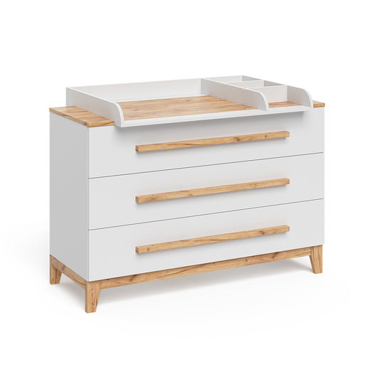 Vitalispa Fasciatoio Bianco/Artisan 133.2 x 98 cm con 3 cassetti