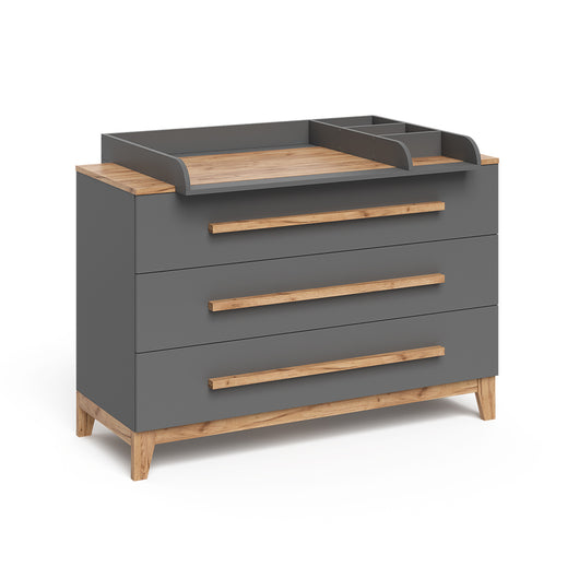 Vitalispa Fasciatoio Grigio/Artisan 133.2 x 98 cm con 3 cassetti