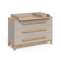 Vitalispa Fasciatoio Quercia cashmere 133.2 x 98 cm con 3 cassetti