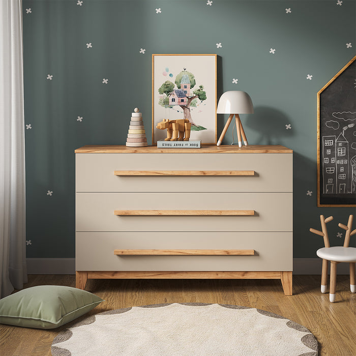 Vitalispa Fasciatoio Quercia cashmere 133.2 x 98 cm con 3 cassetti