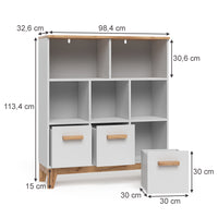 Vitalispa Scaffale per bambini Bianco/Artisan 98.4 x 113.4 cm