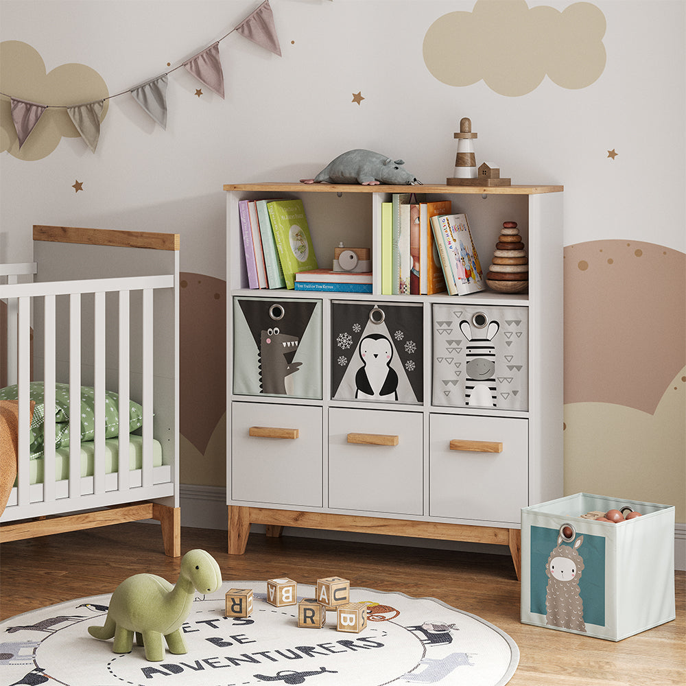 Vitalispa Scaffale per bambini Bianco/Artisan 98.4 x 113.4 cm