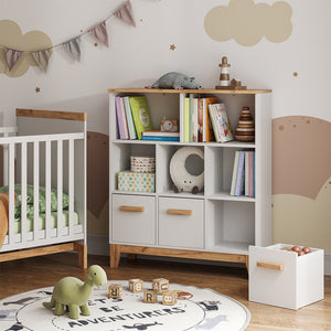 Vitalispa Scaffale per bambini Bianco/Artisan 98.4 x 113.4 cm