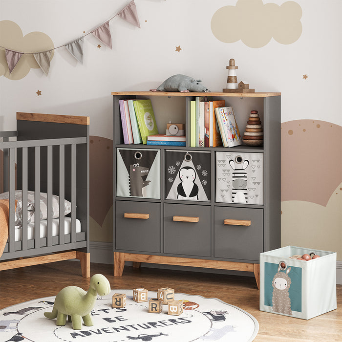 Vitalispa Scaffale per bambini Grigio/Artisan 98.4 x 113.4 cm