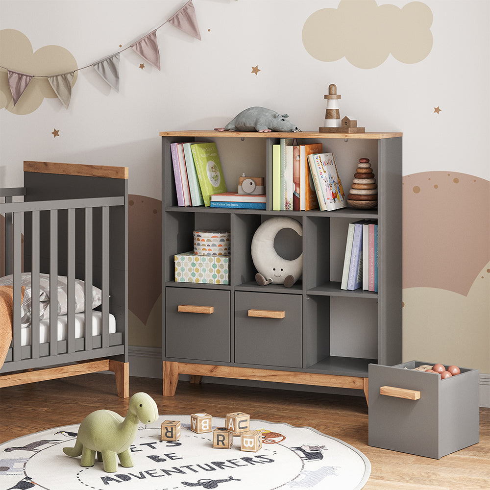 Vitalispa Scaffale per bambini Grigio/Artisan 98.4 x 113.4 cm