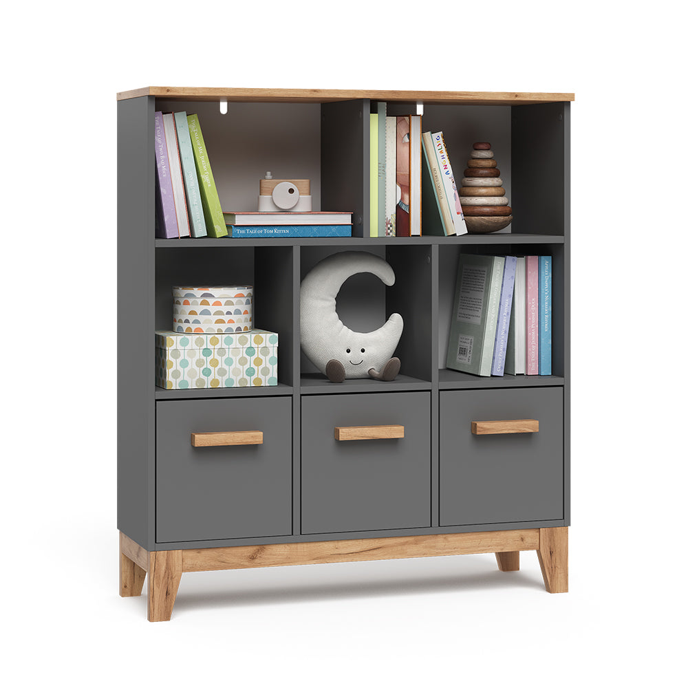 Vitalispa Scaffale per bambini Grigio/Artisan 98.4 x 113.4 cm