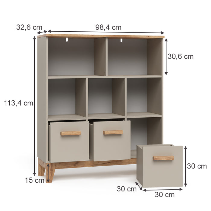 Vitalispa Scaffale per bambini Cashmere/Artigianale 98.4 x 113.4 cm