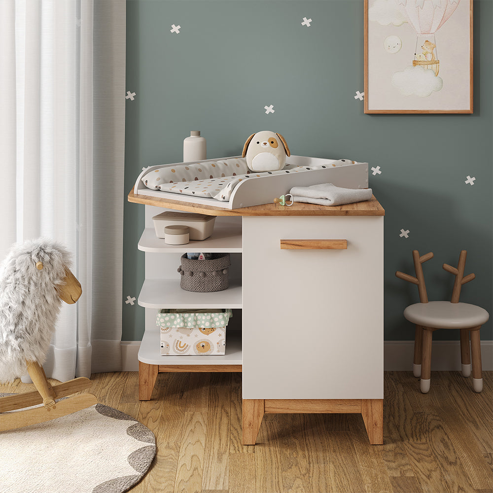 Vitalispa Fasciatoio Bianco/Artisan 85 x 85.2 cm con porta