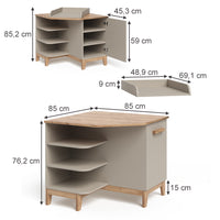 Vitalispa Fasciatoio Cashmere/Artigianale 85 x 85.2 cm con porta