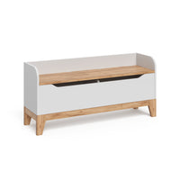 Vitalispa Cassapanca per giocattoli Bianco/Artisan 107.2 x 50 cm con sedile