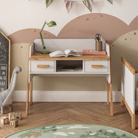 Vitalispa Scrivania Bianco/Artisan 97 x 51 cm con 2 cassetti