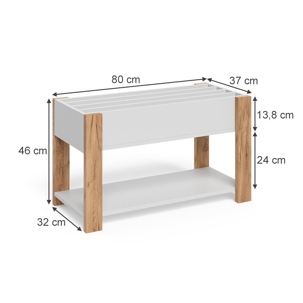 Vitalispa Scaffale per bambini Bianco/Artisan 80 x 46 cm