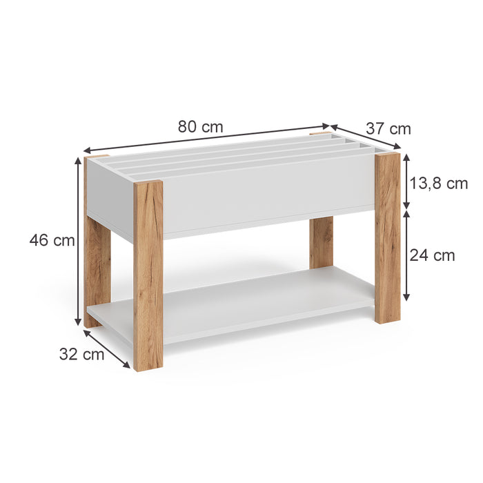 Vitalispa Scaffale per bambini Bianco/Artisan 80 x 46 cm