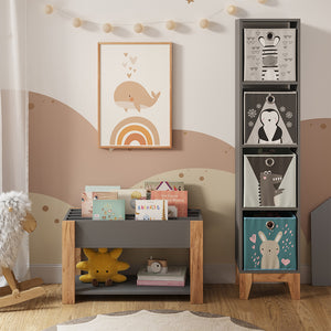 Vitalispa Scaffale per bambini Grigio/Artisan 80 x 46 cm