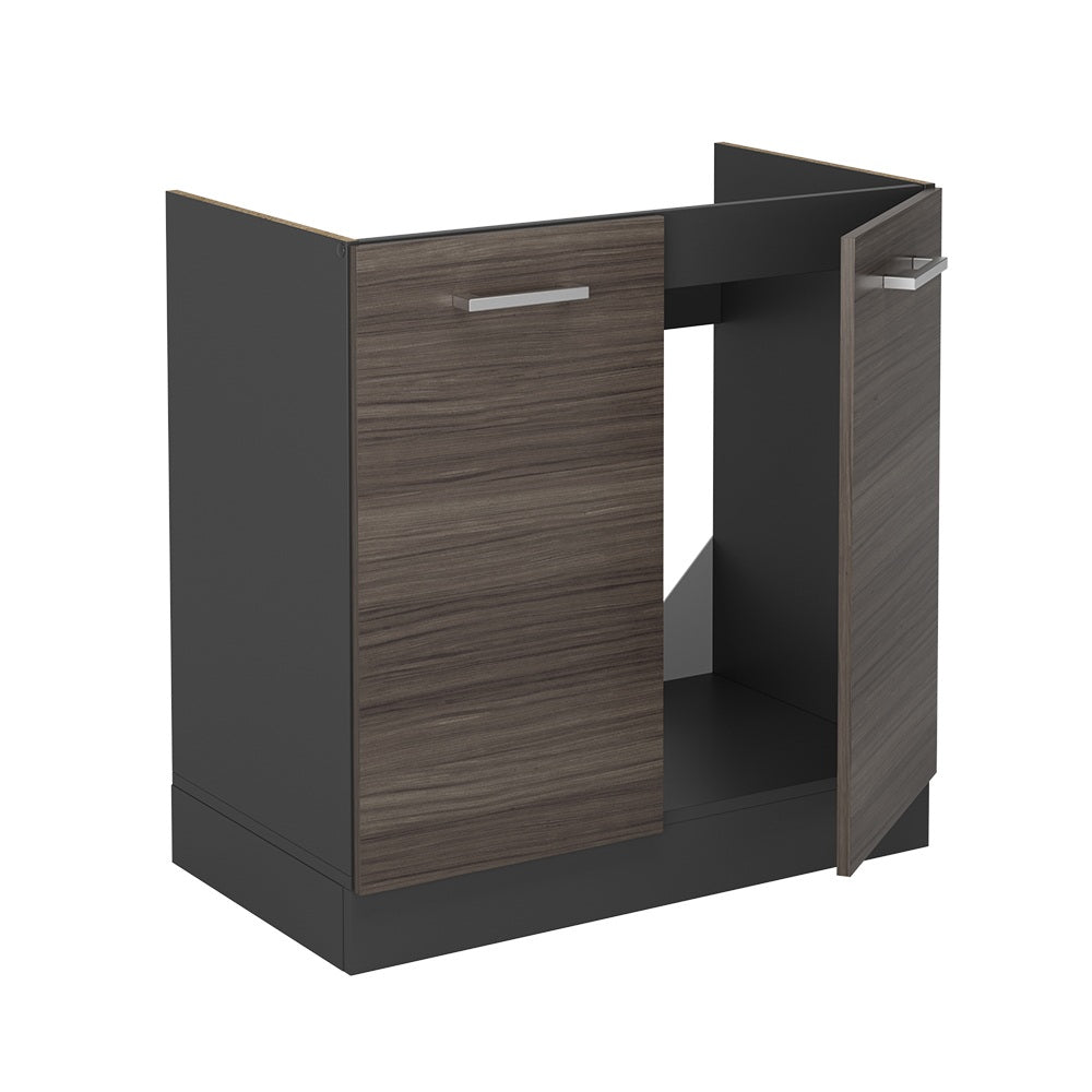 Vicco Mobile lavello cucina Grigio nobile 80 cm , PL Rovere