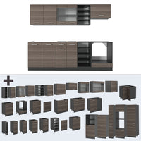 Vicco Cucina componibile Grigio nobile/antracite 240 cm , PL Rovere