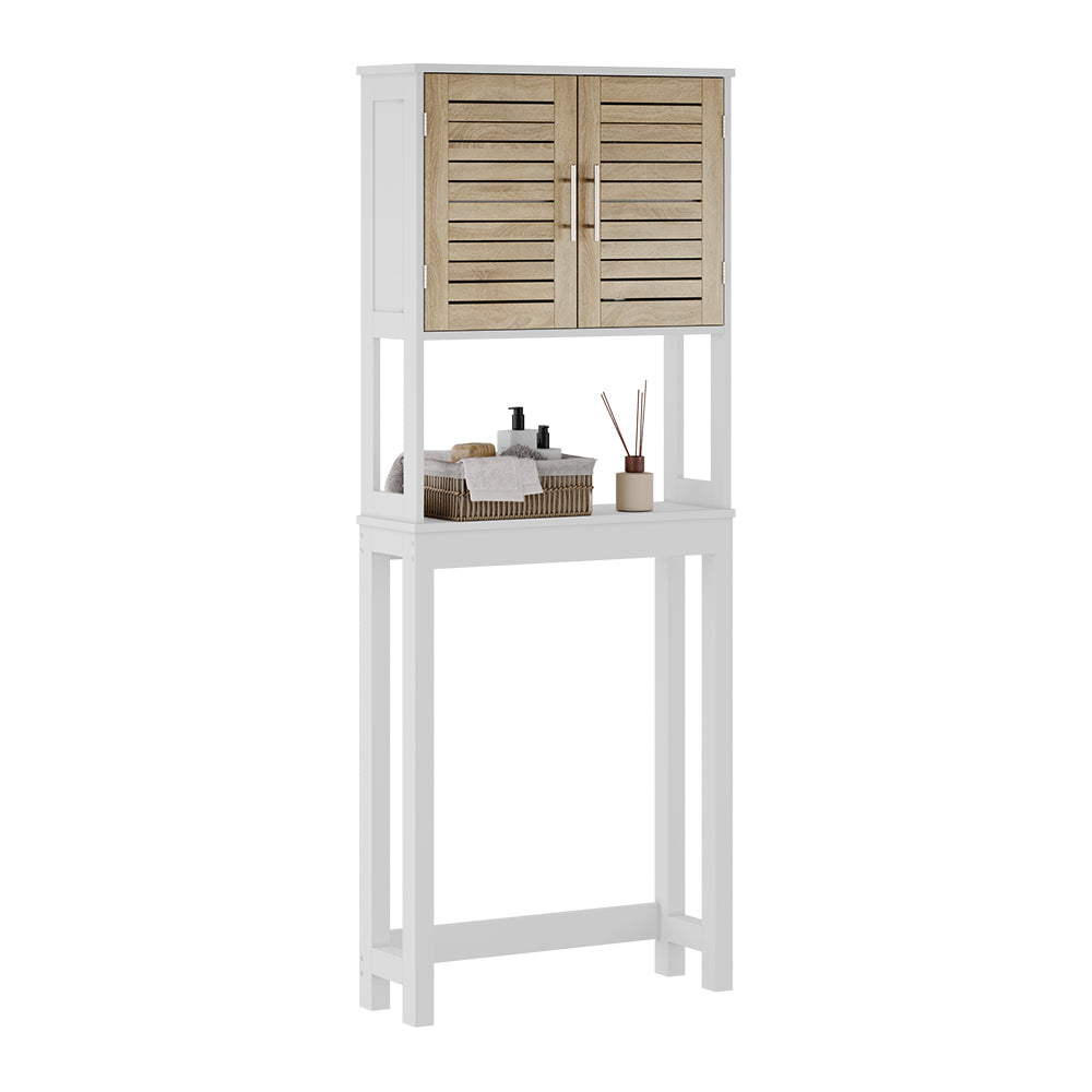 Vicco Armadietto per toilette Bianco/quercia 70 x 180 cm con 2 scomparti chiusi