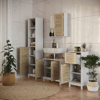 Vicco Set di mobili da bagno Bianco/quercia 4 parti