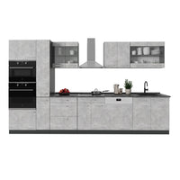 Vicco Cucina  Calcestruzzo/antracite 350 cm , PL Marmo