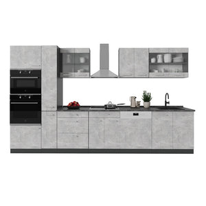 Vicco Cucina  Calcestruzzo/antracite 350 cm , PL Marmo
