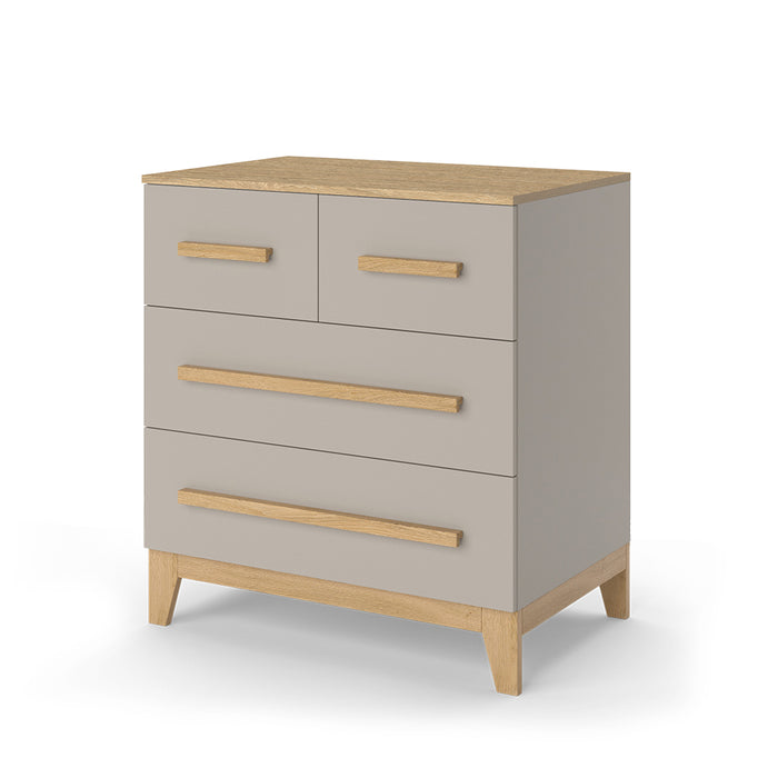 Vitalispa Cassettiera per camera da letto Quercia cashmere 80 x 88 cm con 4 cassetti