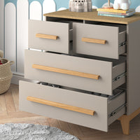 Vitalispa Cassettiera per camera da letto Quercia cashmere 80 x 88 cm con 4 cassetti