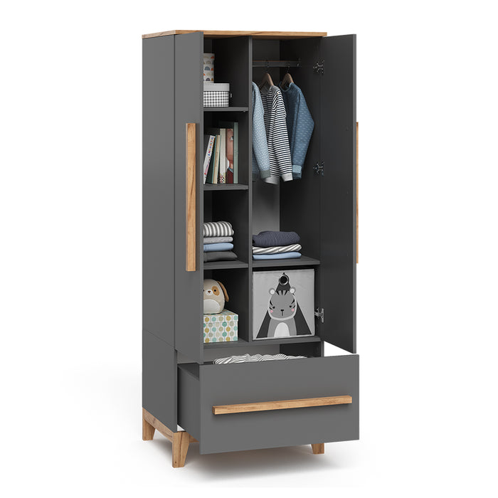 Vitalispa Armadio per bambini Grigio/Artisan 70 x 186.8 cm