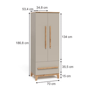 Vitalispa Armadio per bambini Cashmere/Artigianale 70 x 186.8 cm