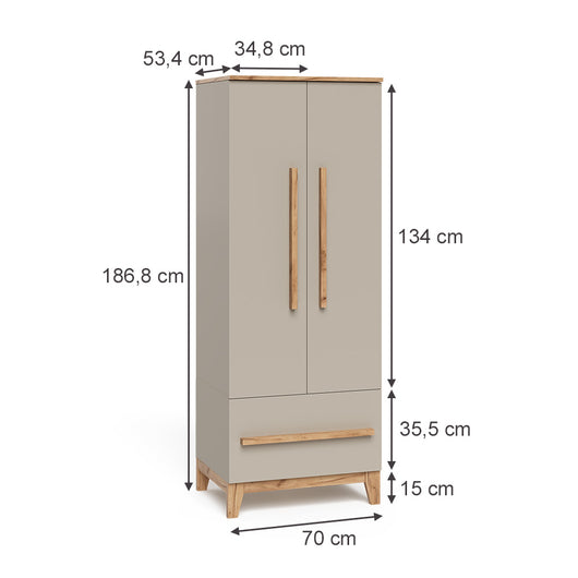 Vitalispa Armadio per bambini Cashmere/Artigianale 70 x 186.8 cm