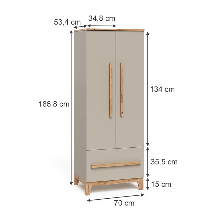 Vitalispa Armadio per bambini Cashmere/Artigianale 70 x 186.8 cm