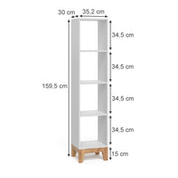 Vitalispa Scaffale per bambini Bianco/Artisan 35.2 x 159.5 cm