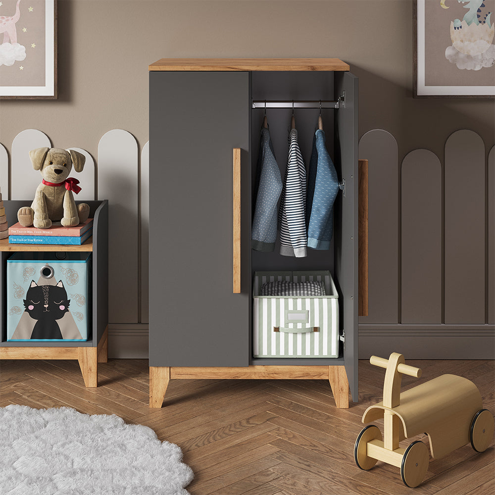 Vitalispa Armadio per bambini Grigio/Artisan 70 x 120 cm