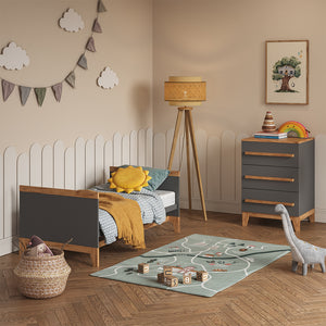 Vitalispa Cassettiera per camera da letto Grigio/Artisan 60 x 88 cm con 3 cassetti