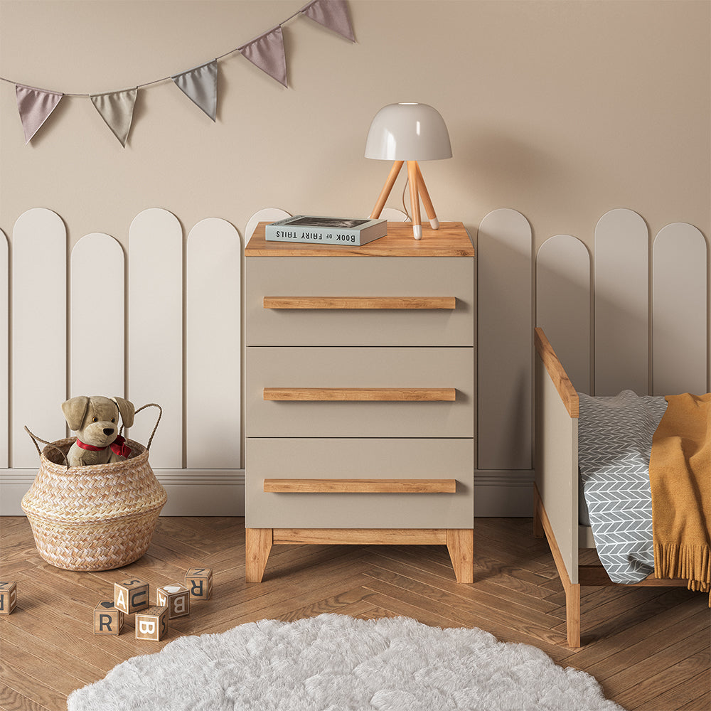 Vitalispa Cassettiera per camera da letto Cachemire 60 x 88 cm con 3 cassetti