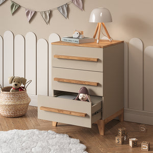 Vitalispa Cassettiera per camera da letto Cachemire 60 x 88 cm con 3 cassetti