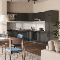 Vicco Cucina angolare completa Casa di campagna antracite/antracite 227 x 287 cm , PL Rovere