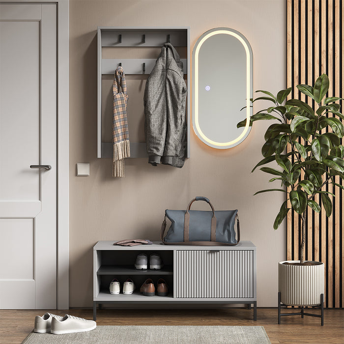 Vicco Appendiabiti da parete Grigio 60 x 85 cm