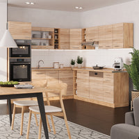 Vicco Cucina angolare completa Rovere Sonoma/Goldkraft 237 x 247 cm , PL Marmo