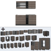 Vicco Cucina completa Grigio nobile/antracite 160 cm , PL Marmo