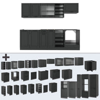 Vicco Cucina componibile Casa di campagna antracite/antracite 240 cm , PL Rovere