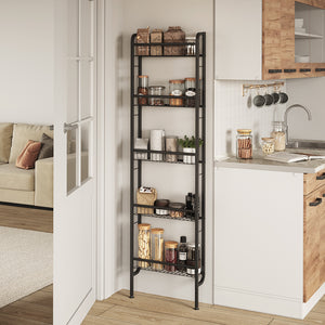 Vicco Scaffale a scala Nero 44.5 x 160 cm con 5 ripiani