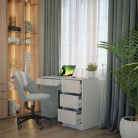 Vicco Scrivania Bianco lucido 90 x 40 cm con cassetti