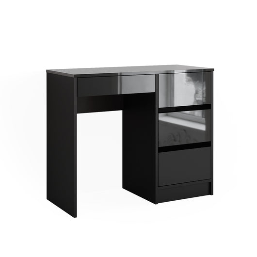 Vicco Scrivania Antracite lucido 90 x 40 cm con cassetti