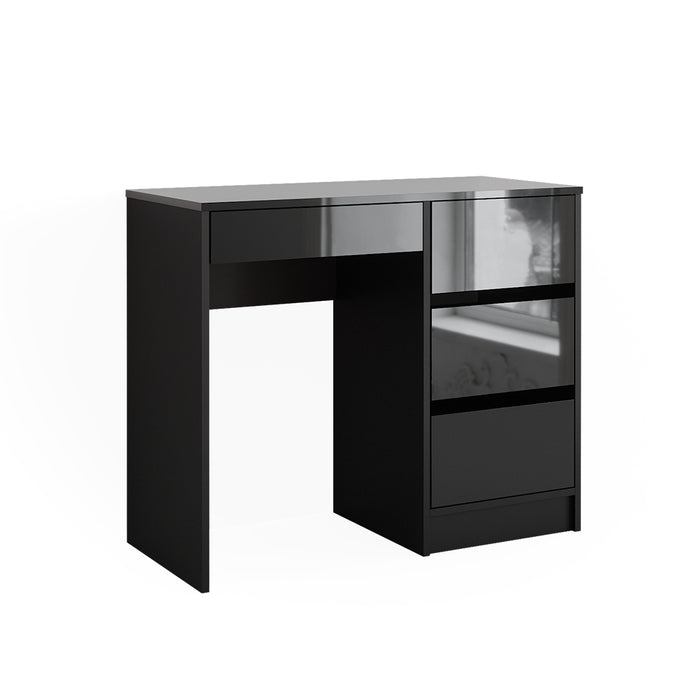 Vicco Scrivania Antracite lucido 90 x 40 cm con cassetti
